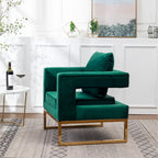 Roundhill Furniture Lenola Contemporary Upholstered Accent Armchair