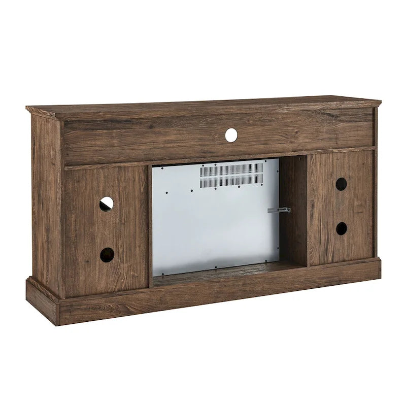 Meuble TV avec cheminée électrique de 60 pouces et rangements