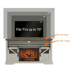 Meuble TV avec cheminée électrique de 60 pouces et rangements