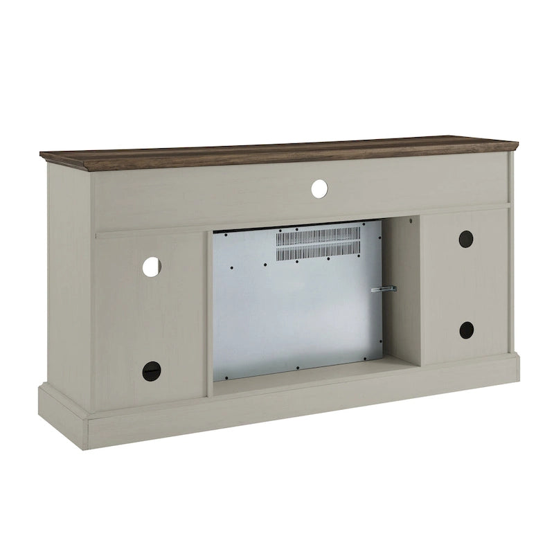 Meuble TV avec cheminée électrique de 60 pouces et rangements