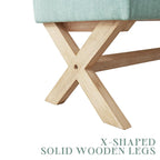 Upholstered Storage Bench with X-Shaped Legs - 36 Inch