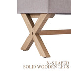 Upholstered Storage Bench with X-Shaped Legs - 36 Inch