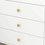 21.2 Tall End Table Sofa Coffee Nightstand in White Metal Leg