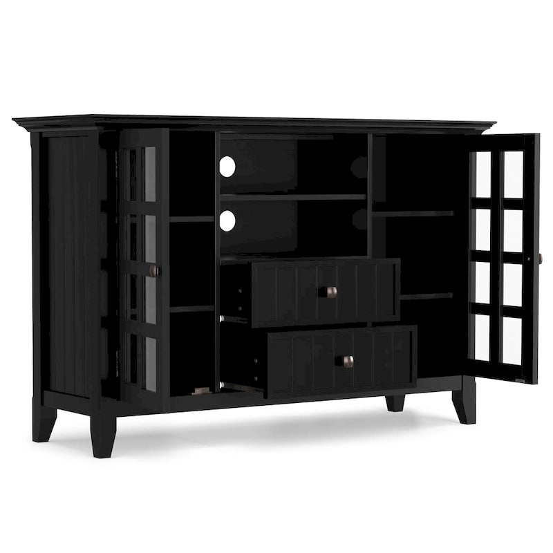 WYNDENHALL Normandy SOLID WOOD 53 inch Wide TV Media Stand For TVs up to 60 inches
