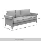 CraftPorch Luxurious Velvet Upholstered Loveseat