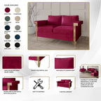 CraftPorch Luxurious Velvet Upholstered Loveseat