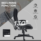 High Back Office Chair with 6-Point Massage and Heat - Reclining