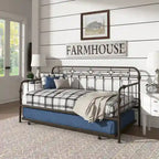 Darren Antique Dark Bronze Metal Daybed with Trundle by iNSPIRE Q Classic