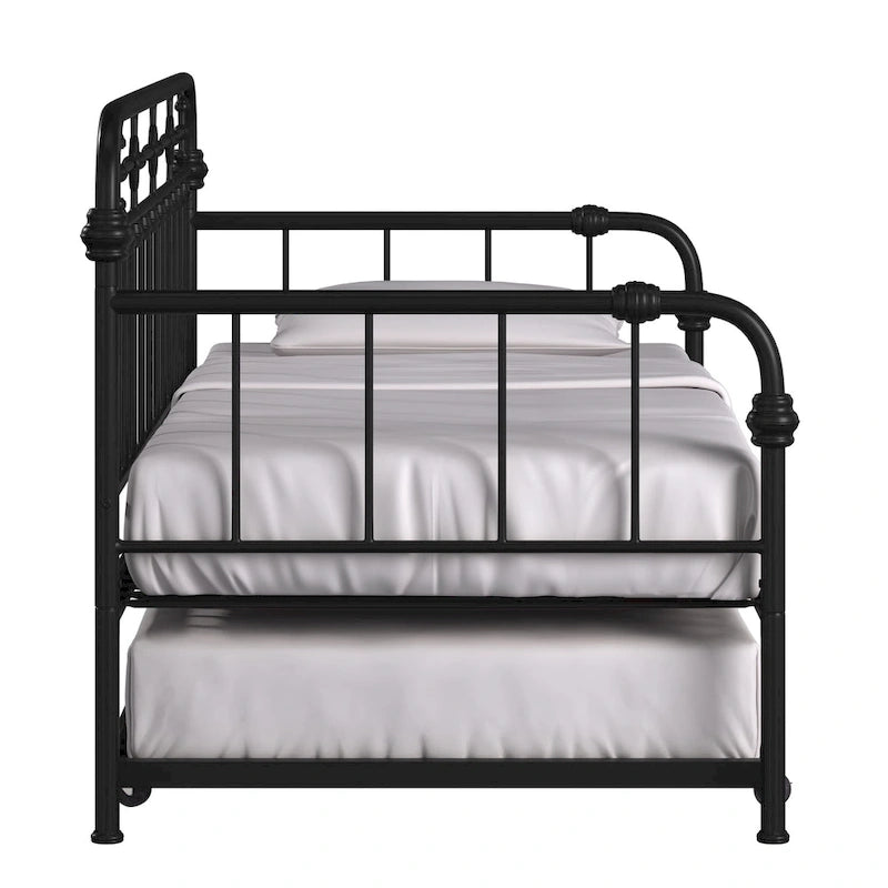Darren Antique Dark Bronze Metal Daybed with Trundle by iNSPIRE Q Classic