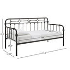 Darren Antique Dark Bronze Metal Daybed with Trundle by iNSPIRE Q Classic