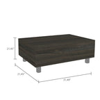 TUHOME Gambia Coffee Table with Lift Top, Concealed Storage and 4 Legs