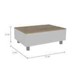 TUHOME Gambia Coffee Table with Lift Top, Concealed Storage and 4 Legs