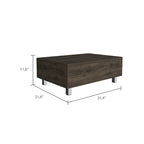 TUHOME Gambia Coffee Table with Lift Top, Concealed Storage and 4 Legs