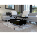 TUHOME Gambia Coffee Table with Lift Top, Concealed Storage and 4 Legs
