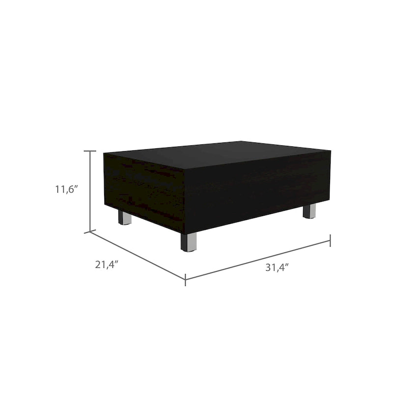 TUHOME Gambia Coffee Table with Lift Top, Concealed Storage and 4 Legs