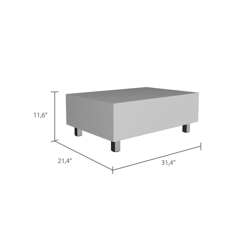 TUHOME Gambia Coffee Table with Lift Top, Concealed Storage and 4 Legs