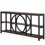 70.9 Inch Extra Long Console Table with 3-Tier Storage Shelves
