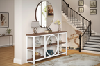 70.9 Inch Extra Long Console Table with 3-Tier Storage Shelves