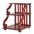 Table d'appoint en bois sculpté à 3 niveaux