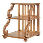 Table d'appoint en bois sculpté à 3 niveaux