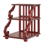 Table d'appoint en bois sculpté à 3 niveaux