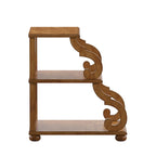 Table d'appoint en bois sculpté à 3 niveaux