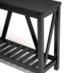 Pellebant A-frame Entry Console Table Long Sofa Table with Shelf - 45.27 in L x 13.98 in W x 31.88 in H