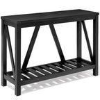 Pellebant A-frame Entry Console Table Long Sofa Table with Shelf - 45.27 in L x 13.98 in W x 31.88 in H