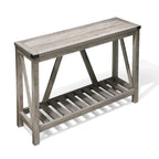 Pellebant A-frame Entry Console Table Long Sofa Table with Shelf - 45.27 in L x 13.98 in W x 31.88 in H