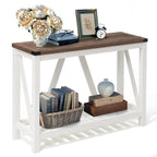 Pellebant A-frame Entry Console Table Long Sofa Table with Shelf - 45.27 in L x 13.98 in W x 31.88 in H