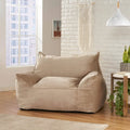 Loubar Velveteen Oversized Bean Bag Chair with Armrests by Christopher Knight Home