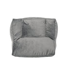 Loubar Velveteen Oversized Bean Bag Chair with Armrests by Christopher Knight Home
