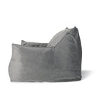 Loubar Velveteen Oversized Bean Bag Chair with Armrests by Christopher Knight Home