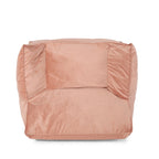 Loubar Velveteen Oversized Bean Bag Chair with Armrests by Christopher Knight Home