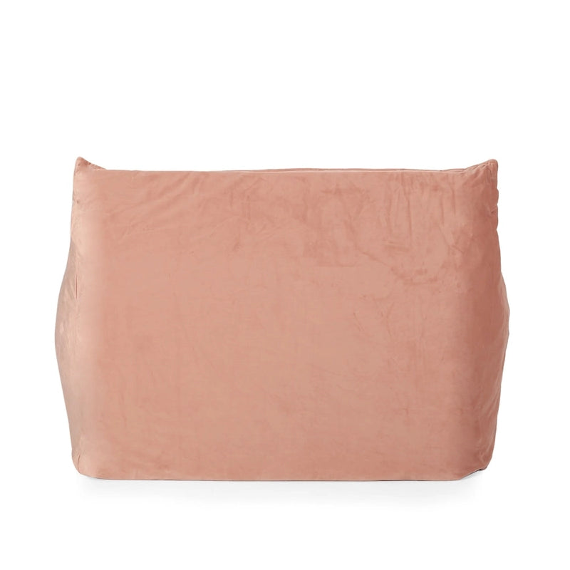 Loubar Velveteen Oversized Bean Bag Chair with Armrests by Christopher Knight Home