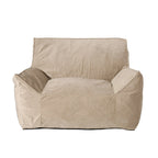 Loubar Velveteen Oversized Bean Bag Chair with Armrests by Christopher Knight Home