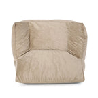 Loubar Velveteen Oversized Bean Bag Chair with Armrests by Christopher Knight Home