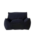 Loubar Velveteen Oversized Bean Bag Chair with Armrests by Christopher Knight Home