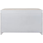 Storage Bench with Removable Basket and 2 Drawers - Acacia Wood
