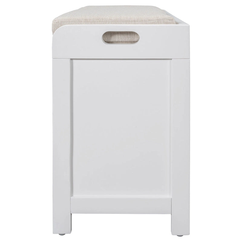 Storage Bench with Removable Basket and 2 Drawers - Acacia Wood