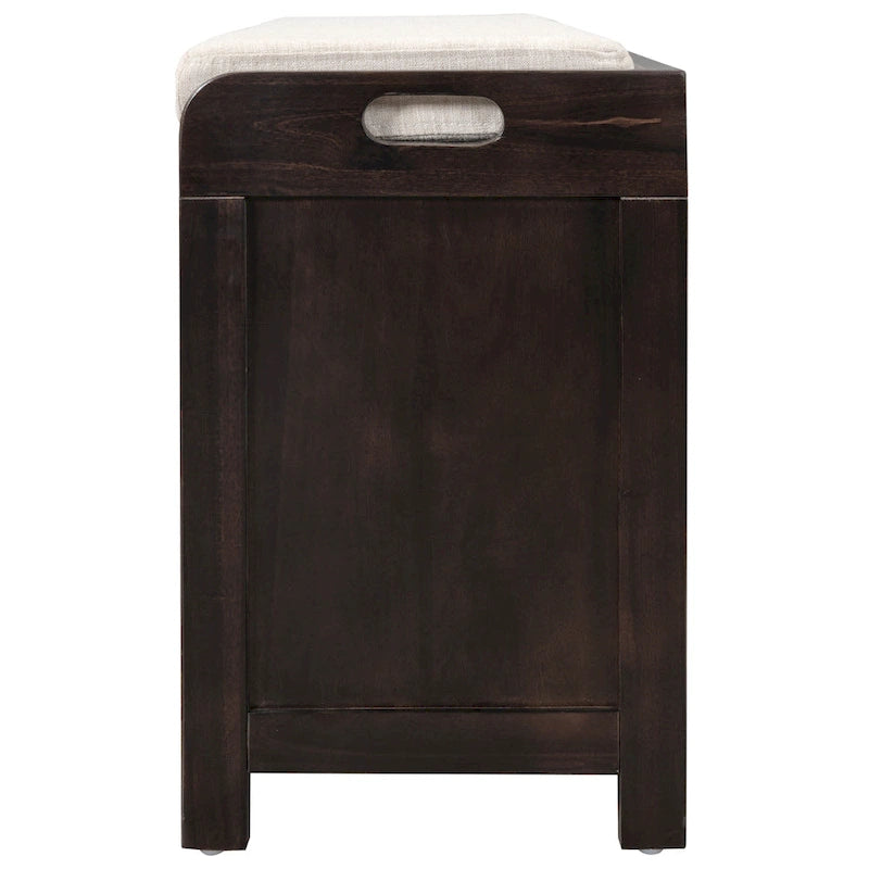 Storage Bench with Removable Basket and 2 Drawers - Acacia Wood