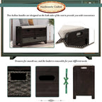Storage Bench with Removable Basket and 2 Drawers - Acacia Wood