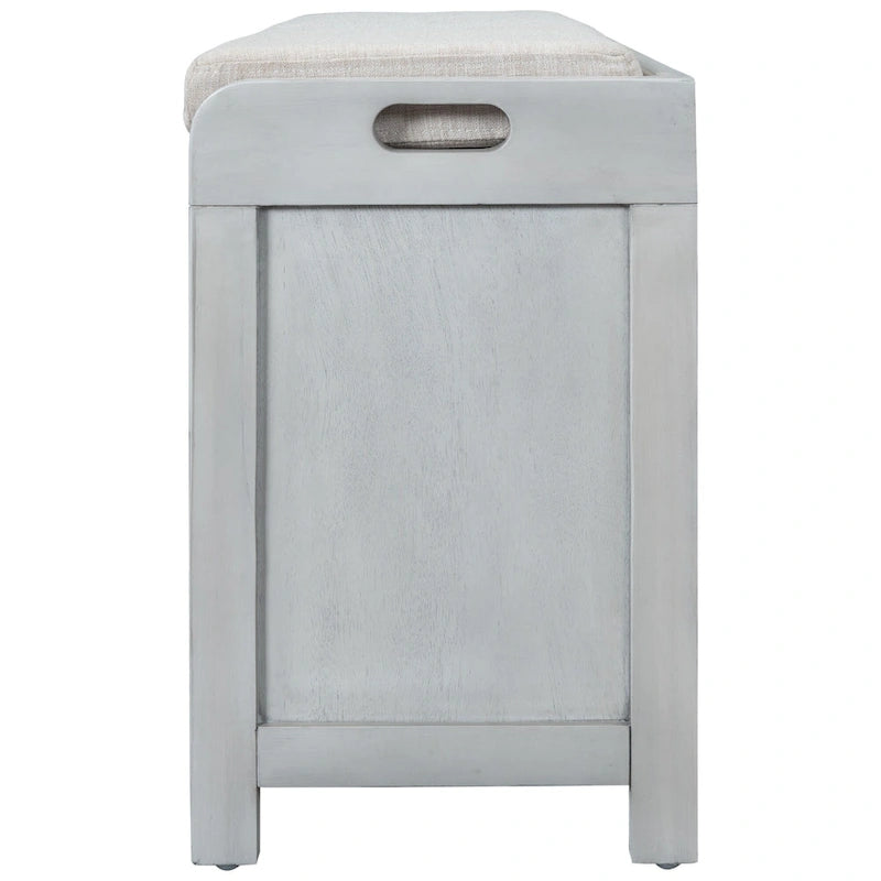 Storage Bench with Removable Basket and 2 Drawers - Acacia Wood