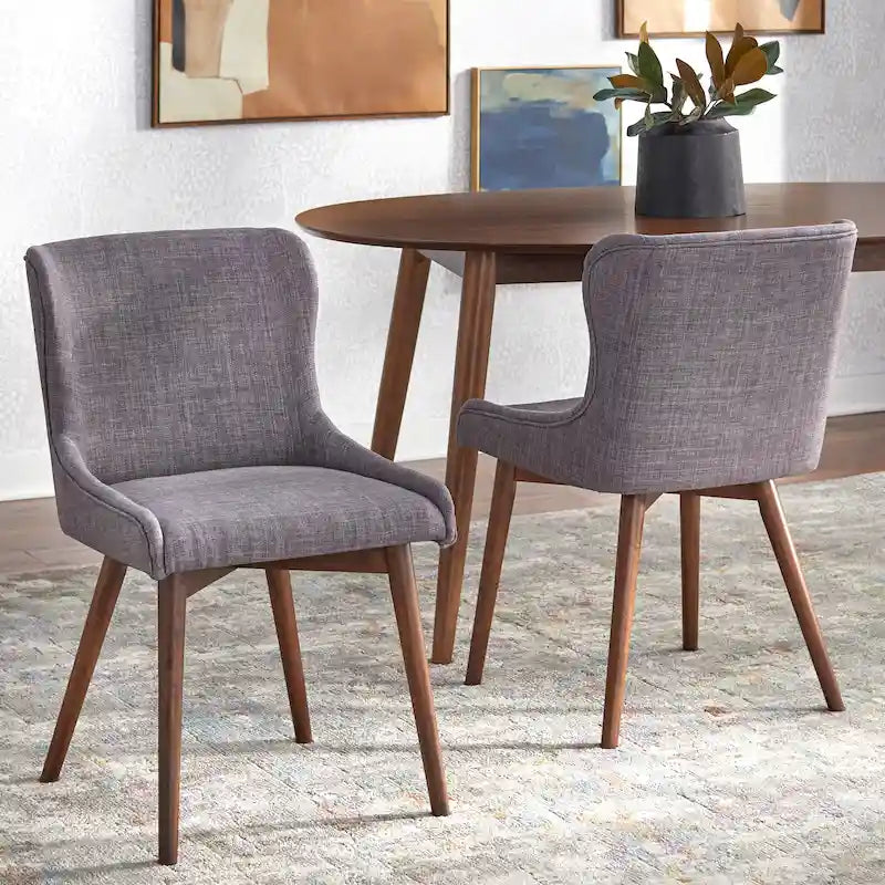 Chaises de salle à manger capitonnées mi-siècle Simple Living Seguro (Lot de 2)