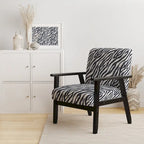 Designart Zebra Striped  Upholstered Cabin & Lodge Accent Chair and Arm Chair