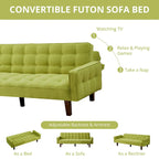 Canapé-lit futon, canapé-lit convertible moderne avec accoudoirs pour studio, bureau, appartement, petit espace de vie, salle de jeux