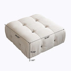 Minimalist Square Velvet Upholstery Ottoman