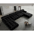 Minimalist Square Velvet Upholstery Ottoman