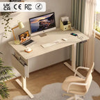 Bureau Debout Électrique Ergonomique, Bureau d'Ordinateur, Table Réglable en Hauteur avec Port USB
