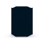 3-Piece Corner Wardrobe with 4 Drawers - Wood and Metal